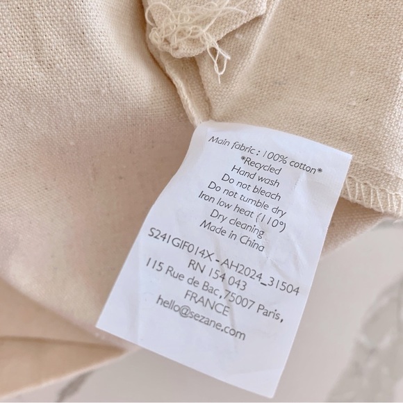 ❤️ SEZANE Heart Mon Amour Love Sezane Cotton Tote Bag - Picture 9 of 9